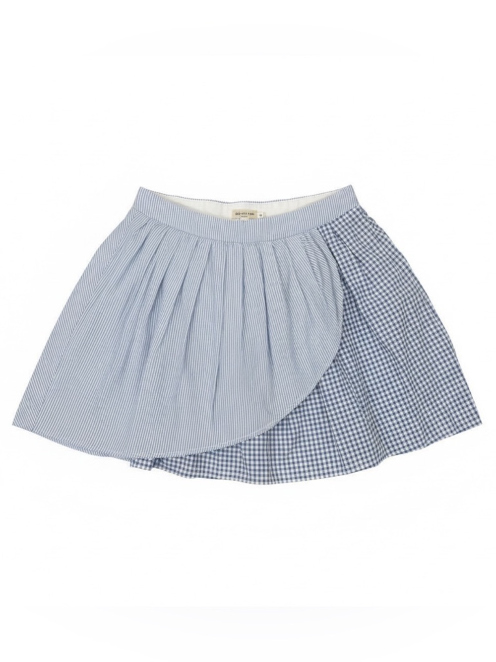 American Eagle NWT blue striped gingham mini skirt, small